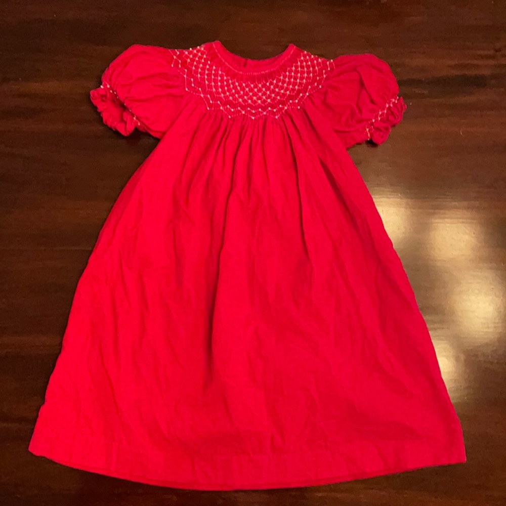 Vintage Mom & Me smocked dress -2T